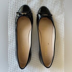 Prada black patent ballet flats